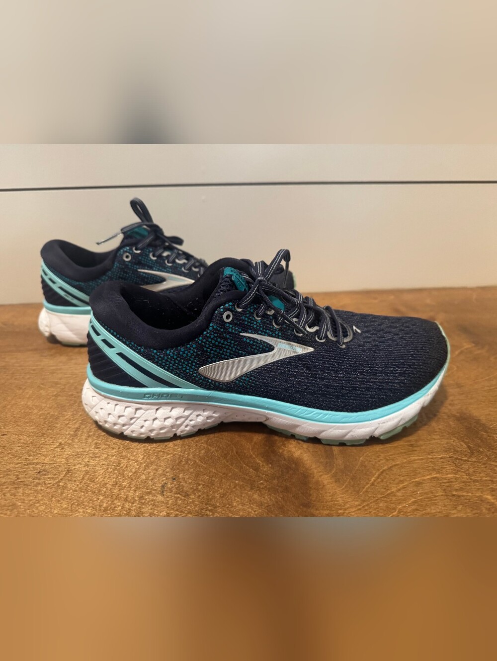 Brooks Women's Navy and Teal Running Shoes